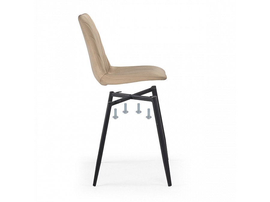Стул на металлокаркасе Ральф бежевый / черный