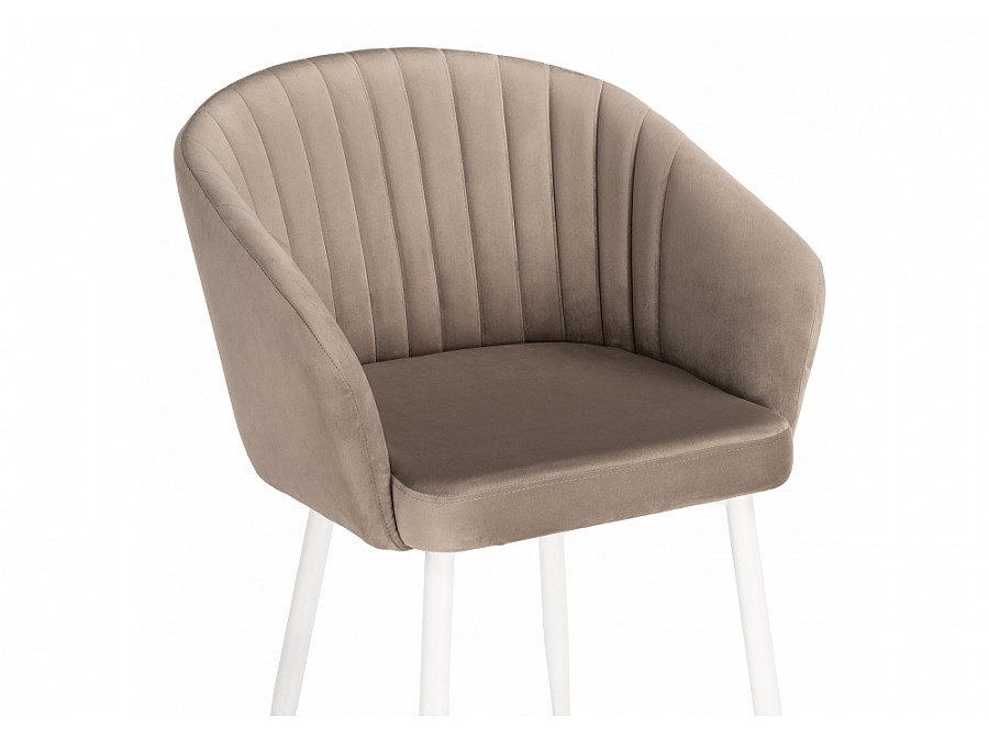 Стул на металлокаркасе Корсо бежевое / белое