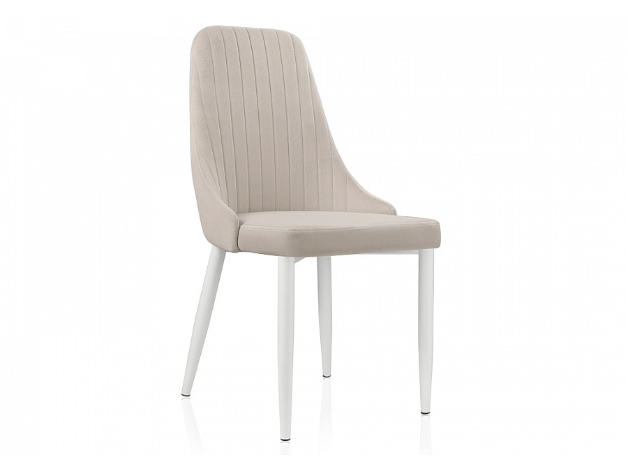 Стул на металлокаркасе Kora white / beige