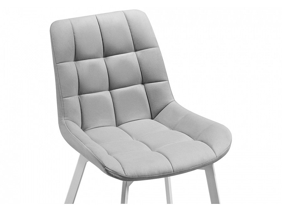 Стул на металлокаркасе Челси белый / светло-серый