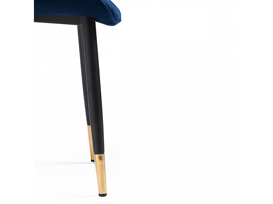 Стул на металлокаркасе Seda 1 dark blue / gold / black