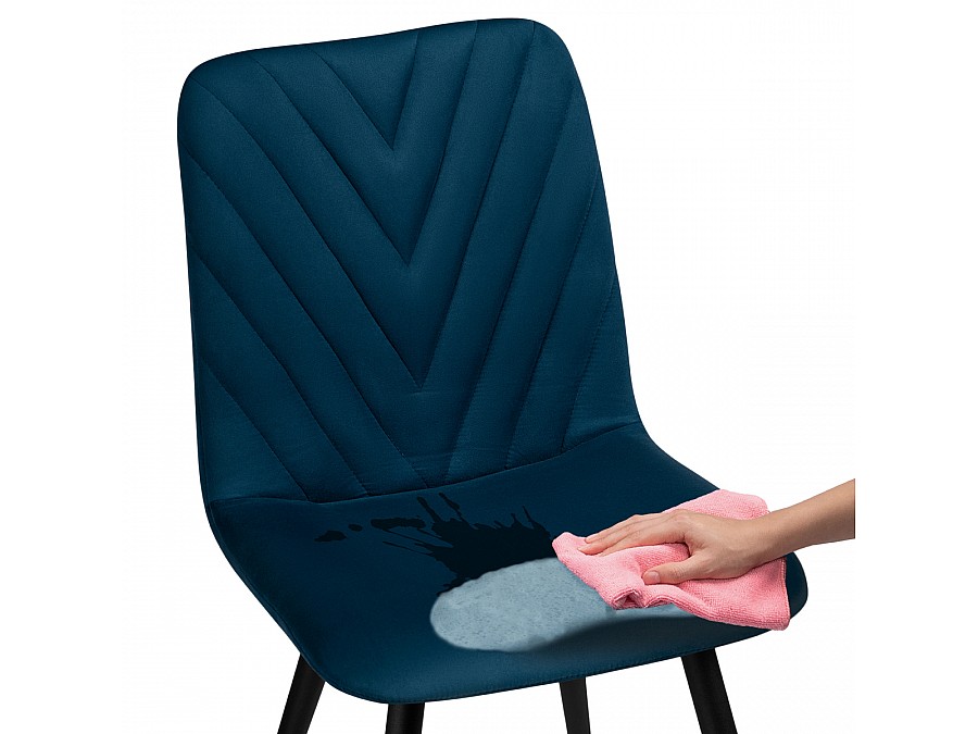 Стул на металлокаркасе Ральф синий / черный