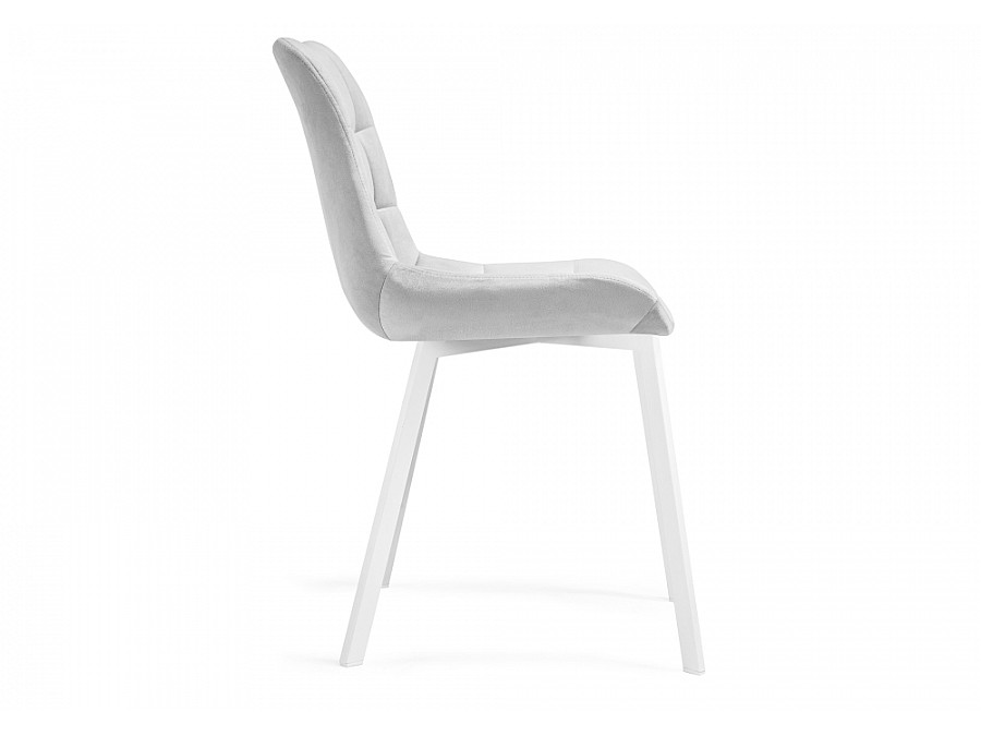 Стул на металлокаркасе Челси белый / светло-серый
