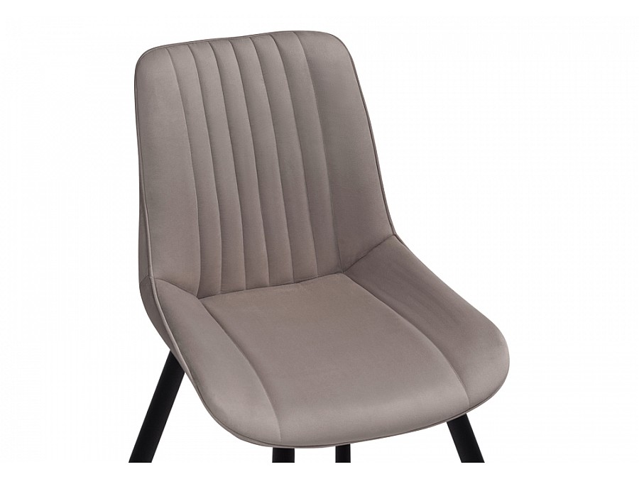 Стул на металлокаркасе Седа велюр латте / черный