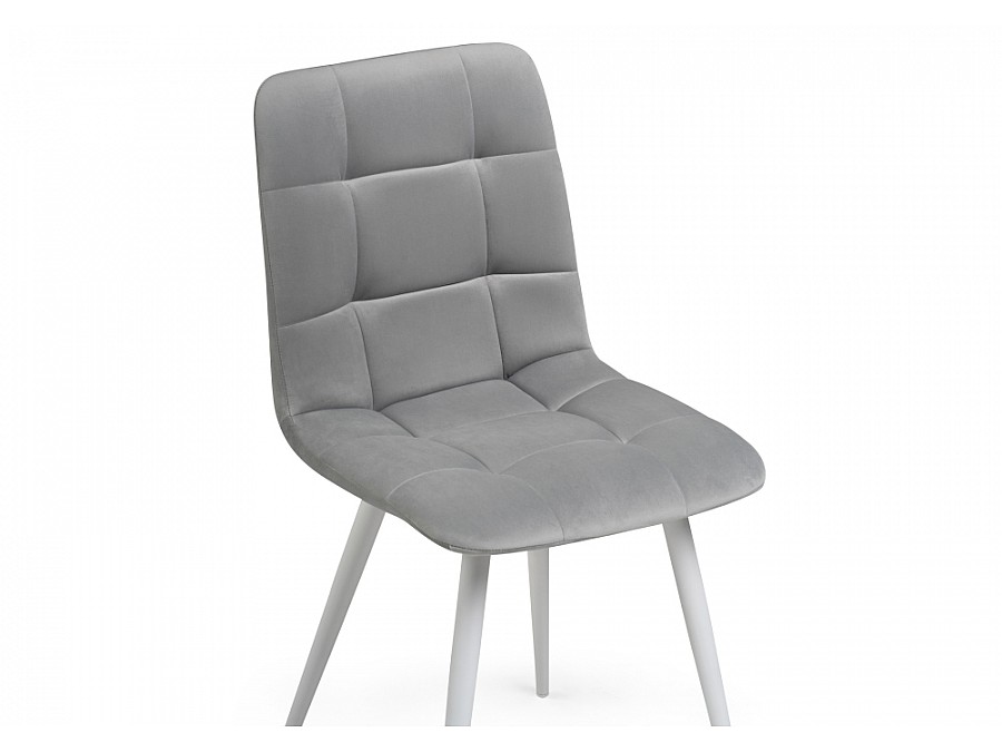 Стул на металлокаркасе Чилли К светло-серый / белый