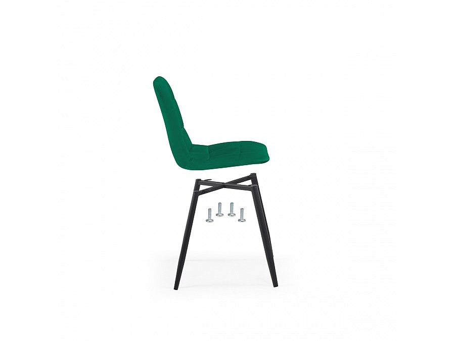 Стул на металлокаркасе Чилли К зеленый / черный