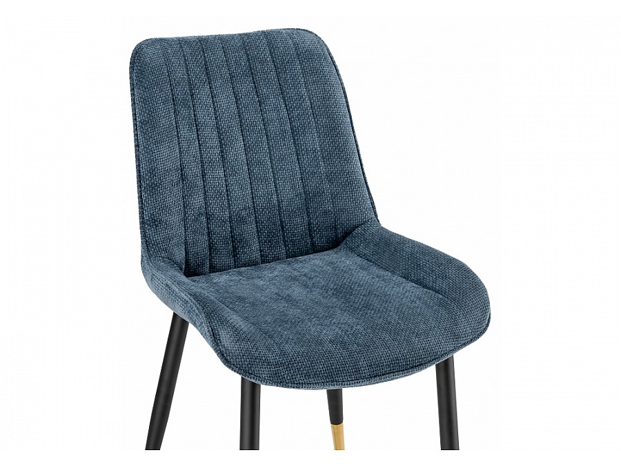 Стул на металлокаркасе Seda 1 blue / black / gold