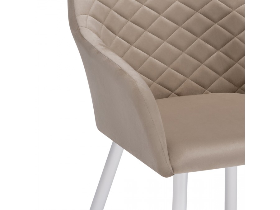 Стул на металлокаркасе Стив бежевый / белый