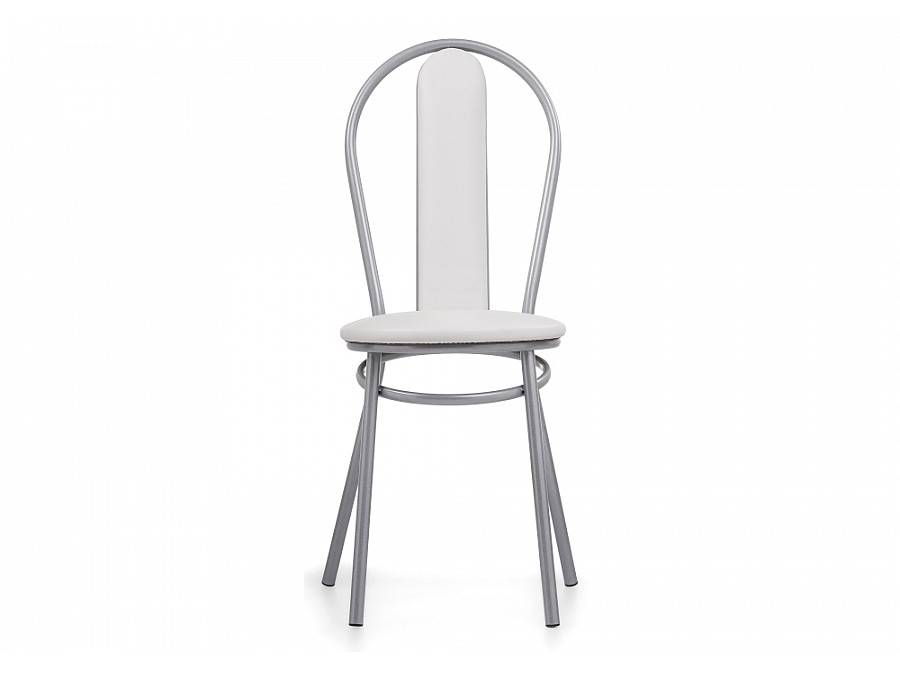 Стул на металлокаркасе Lamniel косое кольцо белый полимер / светлый мусс