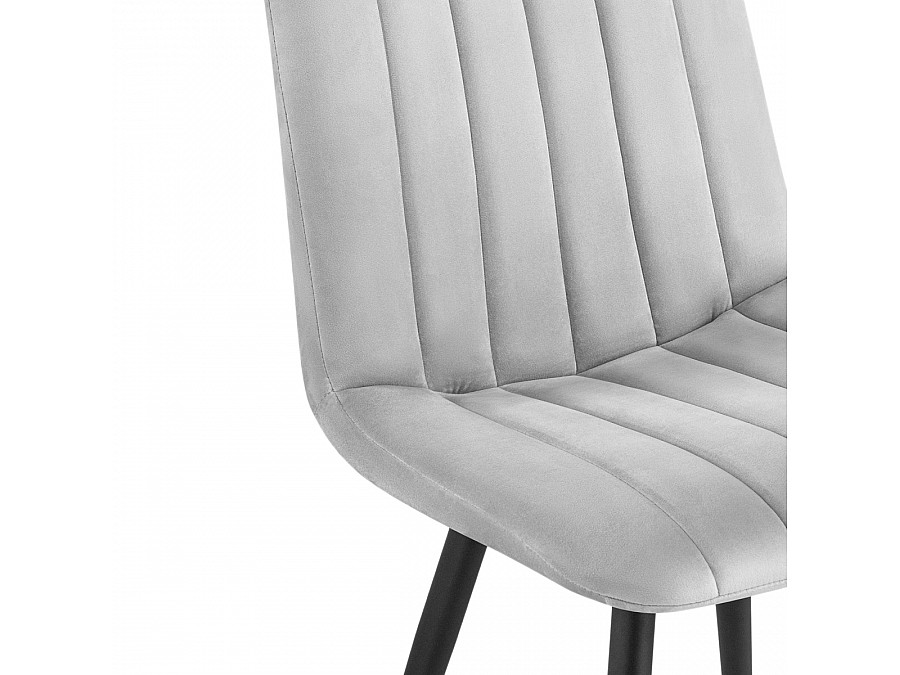 Стул на металлокаркасе Дани серый велюр velutto 52 / черный