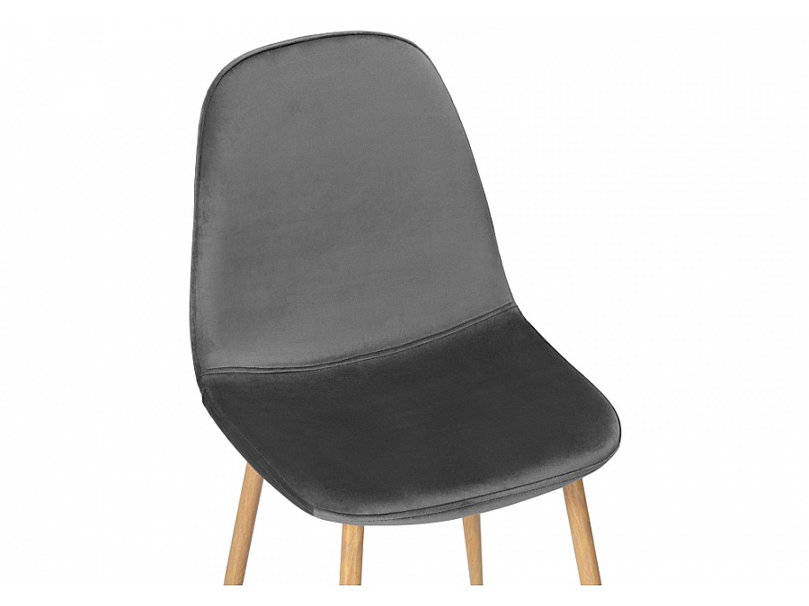 Стул на металлокаркасе Lilu dark grey / wood