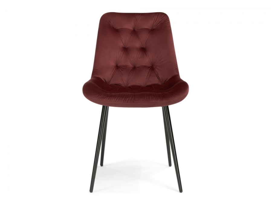 Стул на металлокаркасе Гояр винный / черный глянец