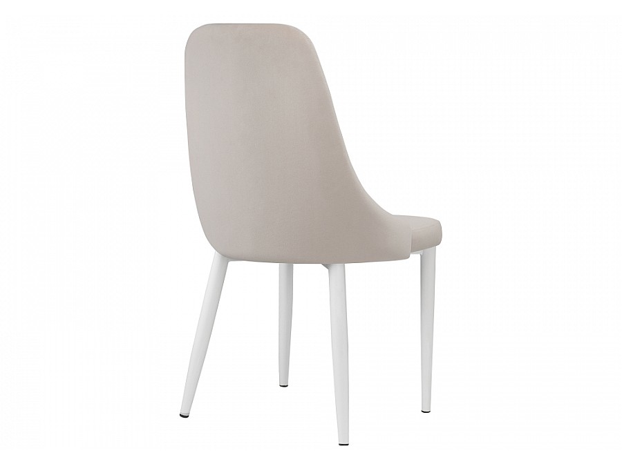 Стул на металлокаркасе Kora white / beige