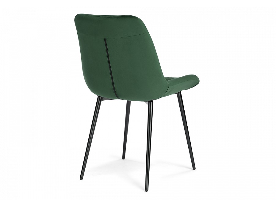 Стул на металлокаркасе Гояр изумрудный / черный глянец