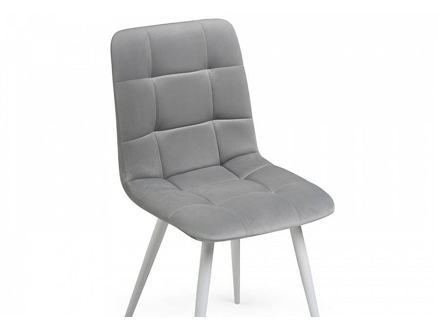Стул на металлокаркасе Чилли К светло-серый / белый