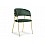 Стул на металлокаркасе Kamelia dark green / gold