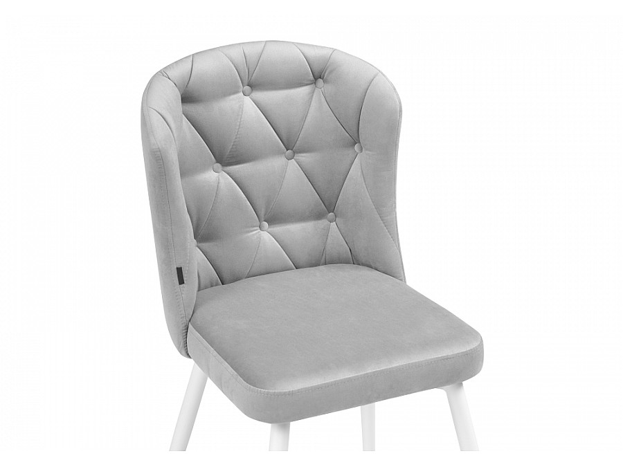 Стул на металлокаркасе Алиссум velutto 52 / белый