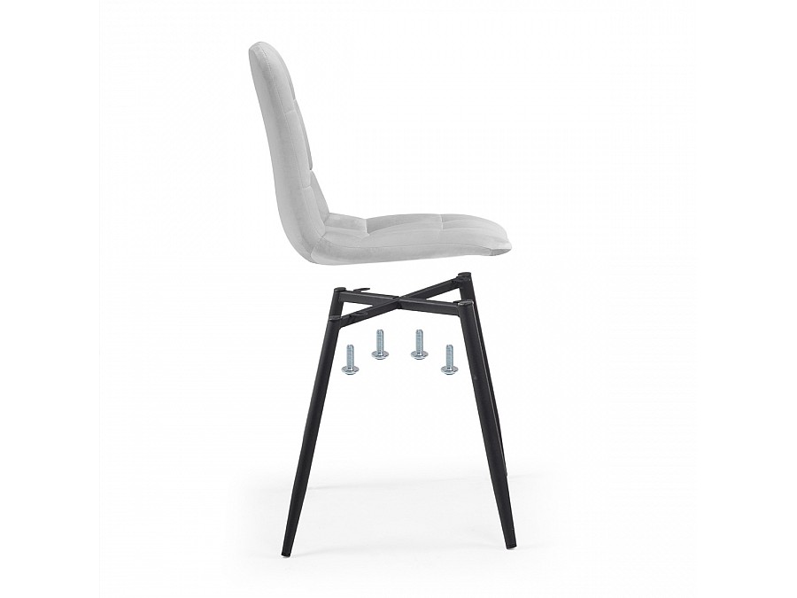 Стул на металлокаркасе Чилли К светло-серый / черный