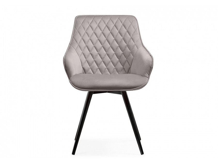 Стул на металлокаркасе Эгел серый / черный глянец