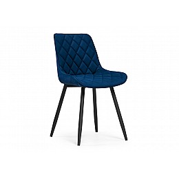 Стул на металлокаркасе Баодин велюр синий / черный