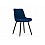 Стул на металлокаркасе Баодин велюр синий / черный