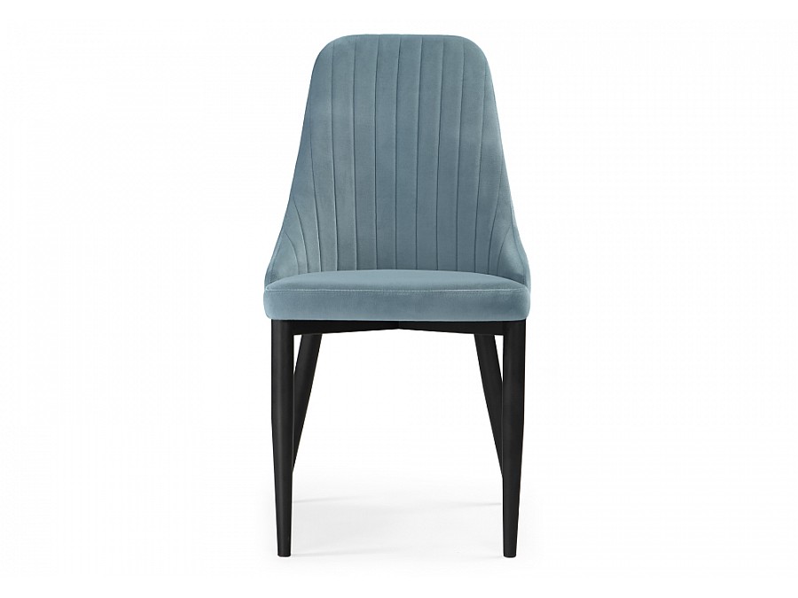 Стул на металлокаркасе Kora light blue / black