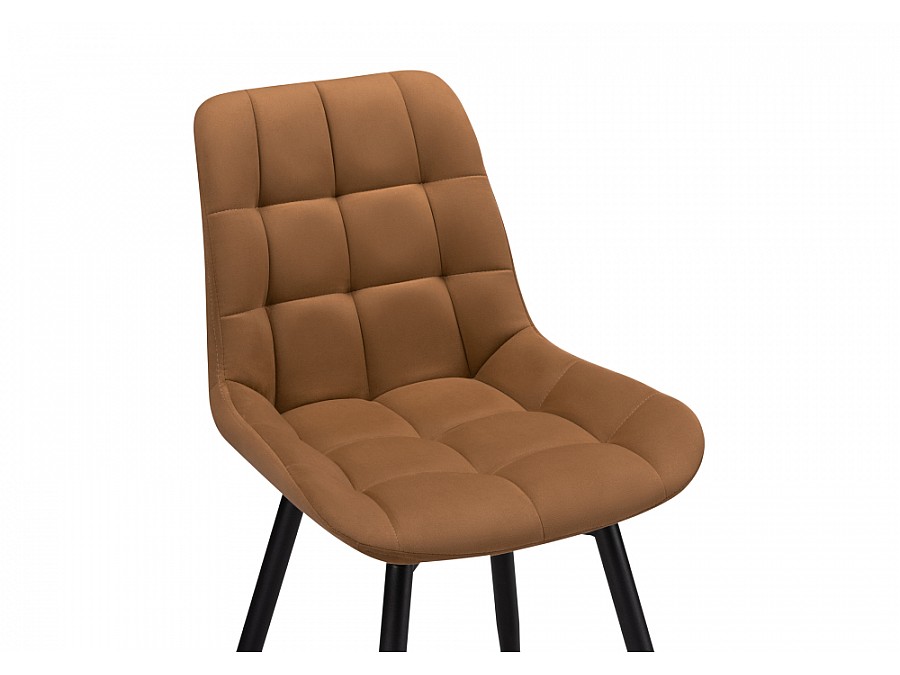 Стул на металлокаркасе Челси крутящийся кирпичный / черный