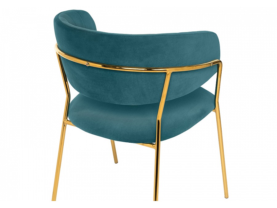 Стул на металлокаркасе Kamelia green / gold