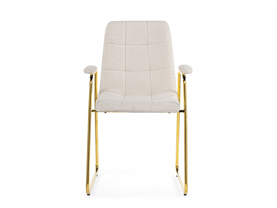 Стул на металлокаркасе Lana white / gold