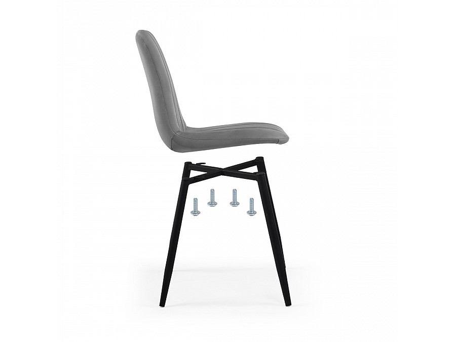 Стул на металлокаркасе Дани темно-серый / черный