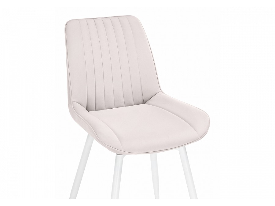 Стул на металлокаркасе Седа К крутящийся молочный / белый