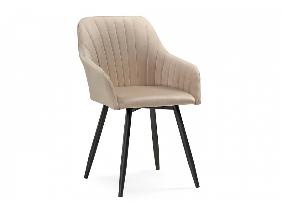 Стул на металлокаркасе Слэм крутящееся бежевое / черное