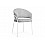 Стул на металлокаркасе Лео серый brandy light 22 / белый