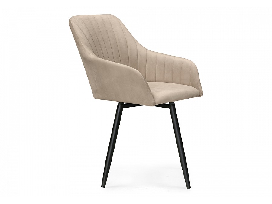 Стул на металлокаркасе Слэм крутящееся бежевое / черное