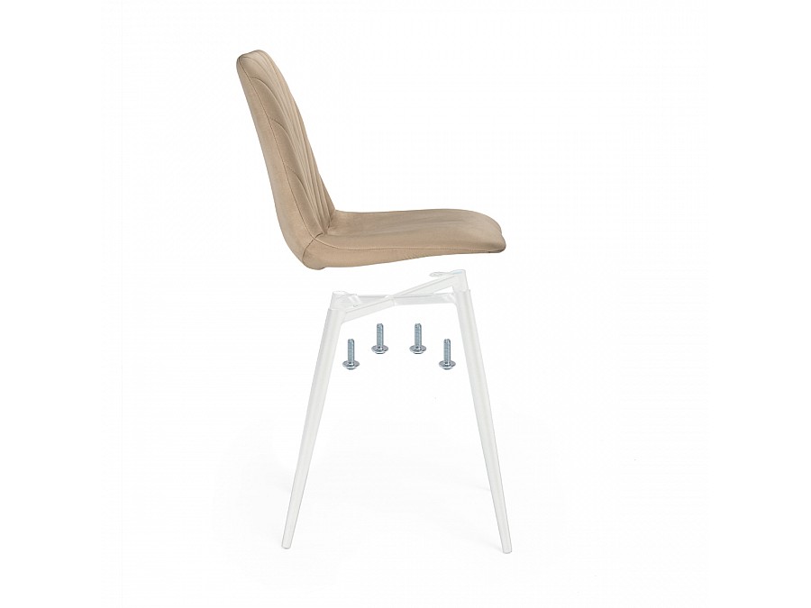 Стул на металлокаркасе Ральф бежевый / белый
