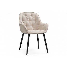 Стул на металлокаркасе Олму бежевый / черный