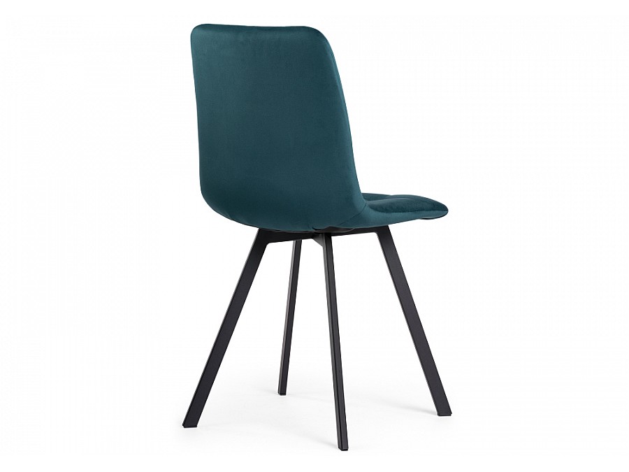 Стул на металлокаркасе Чилли морская волна / черный каркас