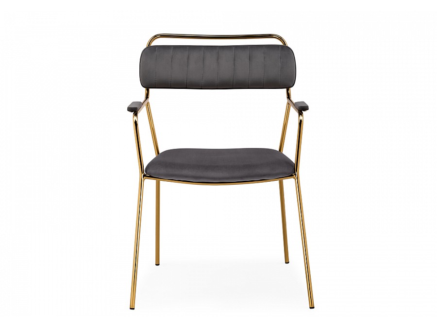 Стул на металлокаркасе Aspen dark gray / gold