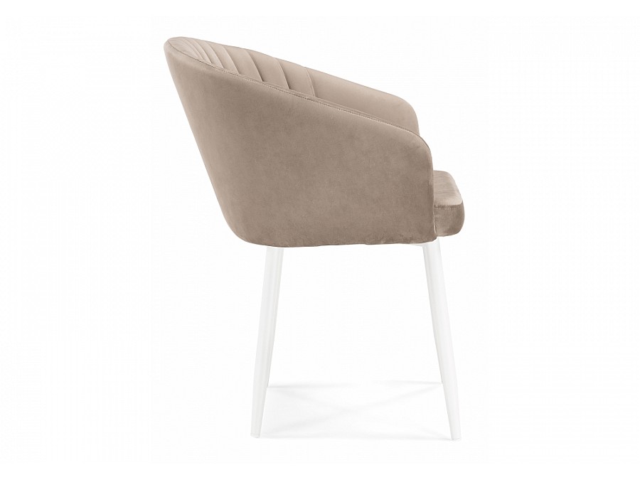 Стул на металлокаркасе Корсо бежевое / белое