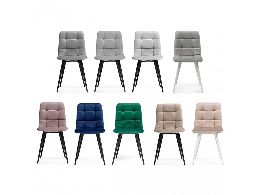 Стул на металлокаркасе Чилли К темно-серый / черный