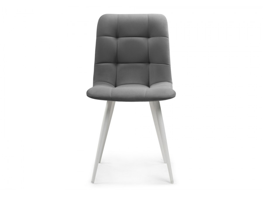 Стул на металлокаркасе Чилли К темно-серый / белый