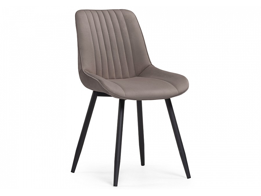 Стул на металлокаркасе Седа велюр латте / черный