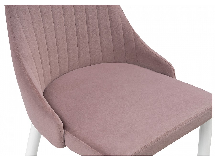 Стул на металлокаркасе Kora white / light purple