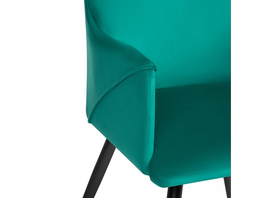 Стул на металлокаркасе Эджелл зеленый / черный