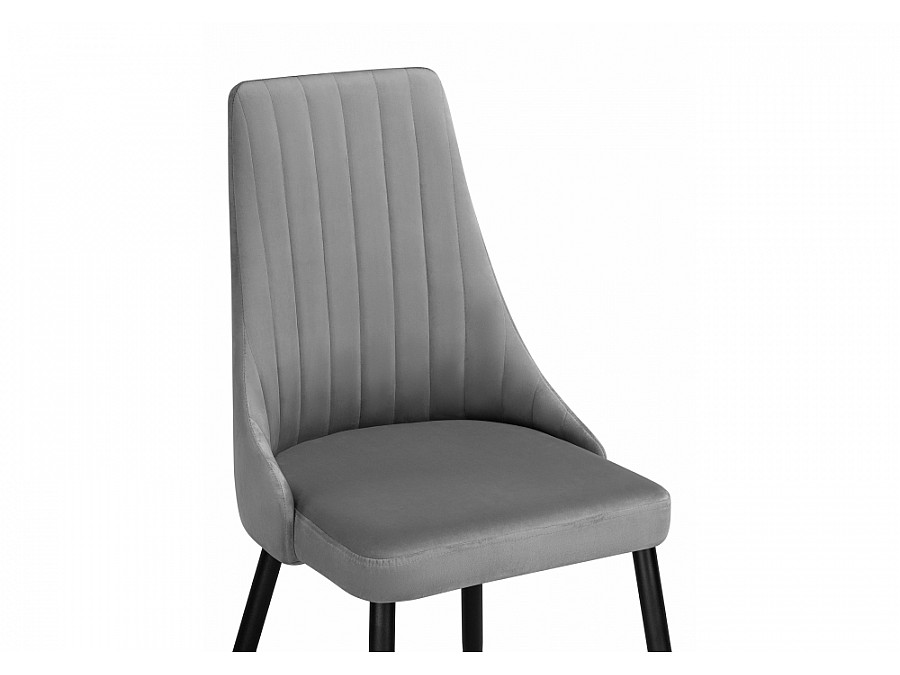 Стул на металлокаркасе Кора темно-серый / черный