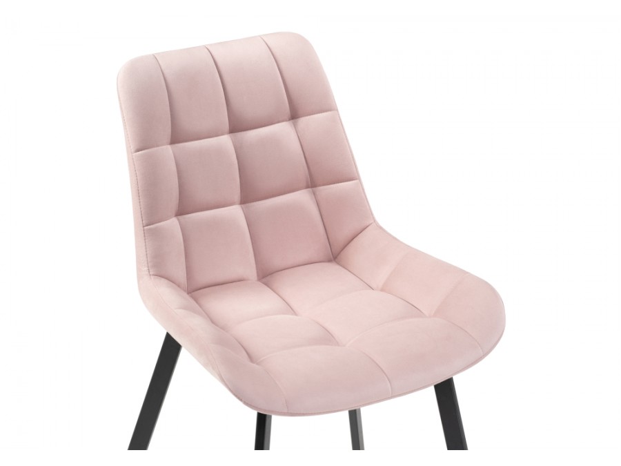 Стул на металлокаркасе Челси розовый / черный