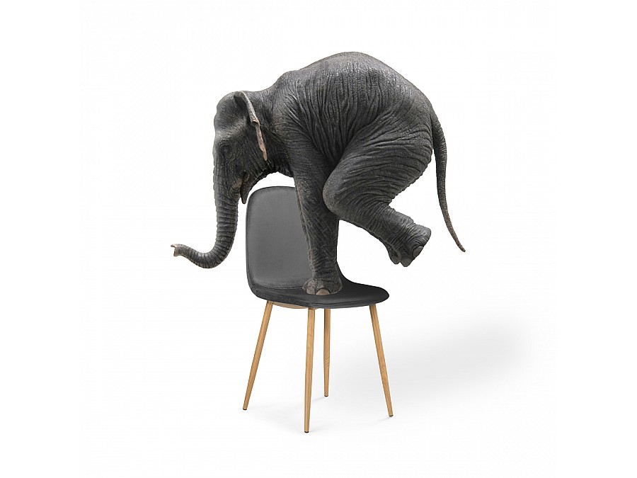 Стул на металлокаркасе Lilu dark grey / wood