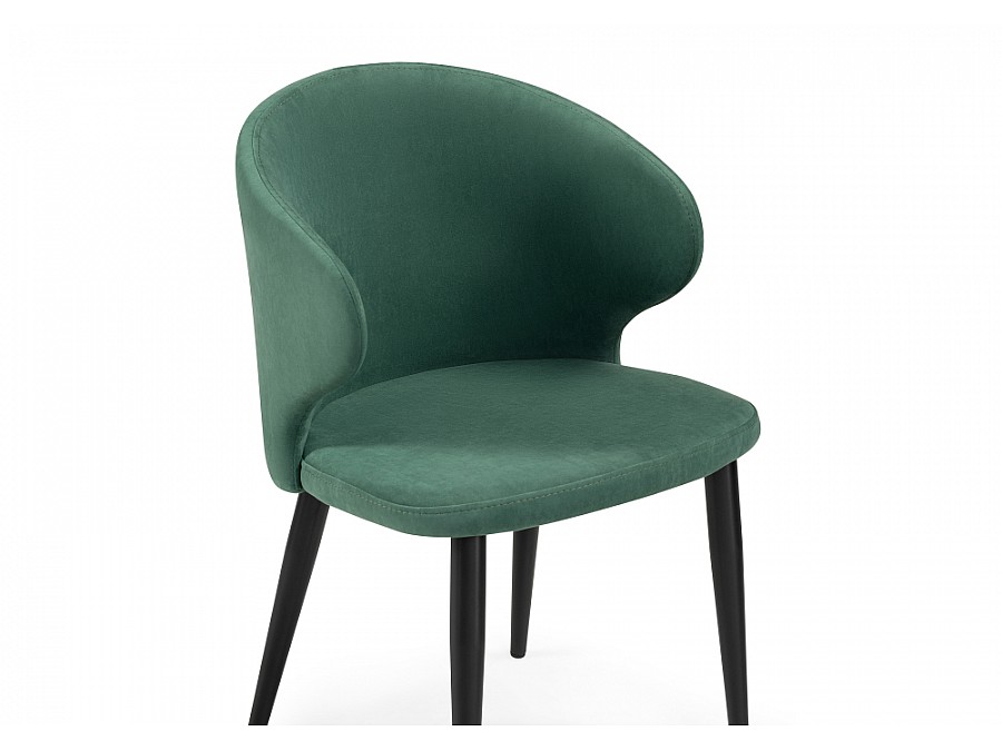 Стул на металлокаркасе Алсисар катания изумруд / черный