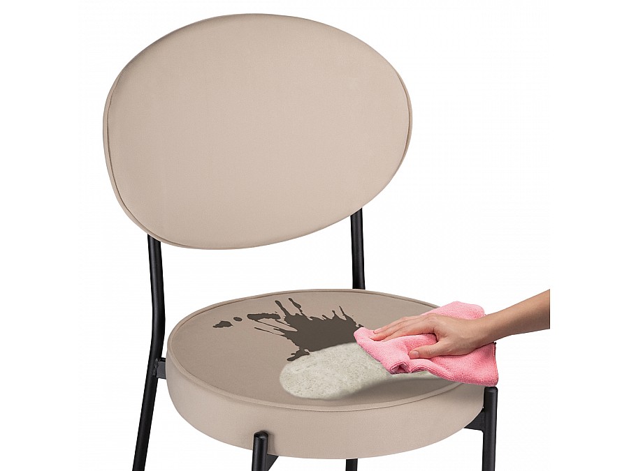 Стул на металлокаркасе Ройс бежевый / черный