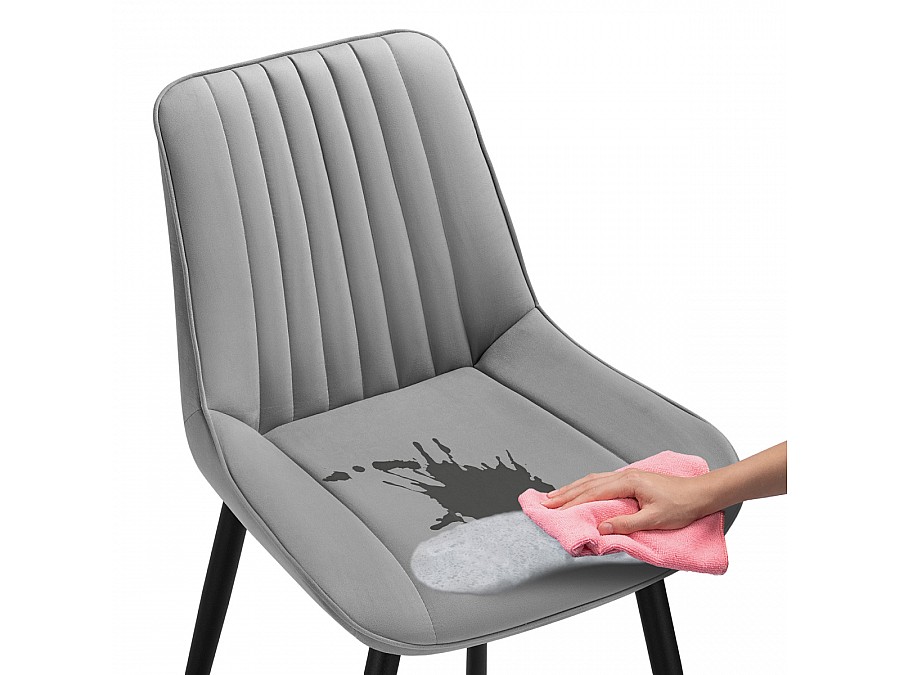 Стул на металлокаркасе Седа светло-серый / черный